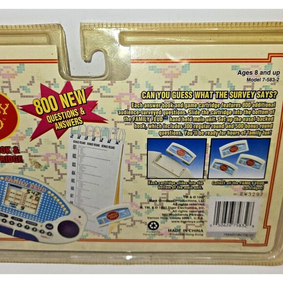 Vtg FAMILY FEUD GAME Cartridge 1 Tiger Toy Game & Answer Books Electronics NOS - Picture 7 of 8